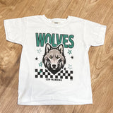Checkered Wolves Mascot Tee