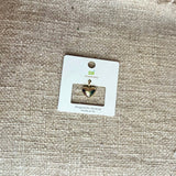 Gold Puffy Heart Charm