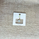 Gold White Happy Face Charm