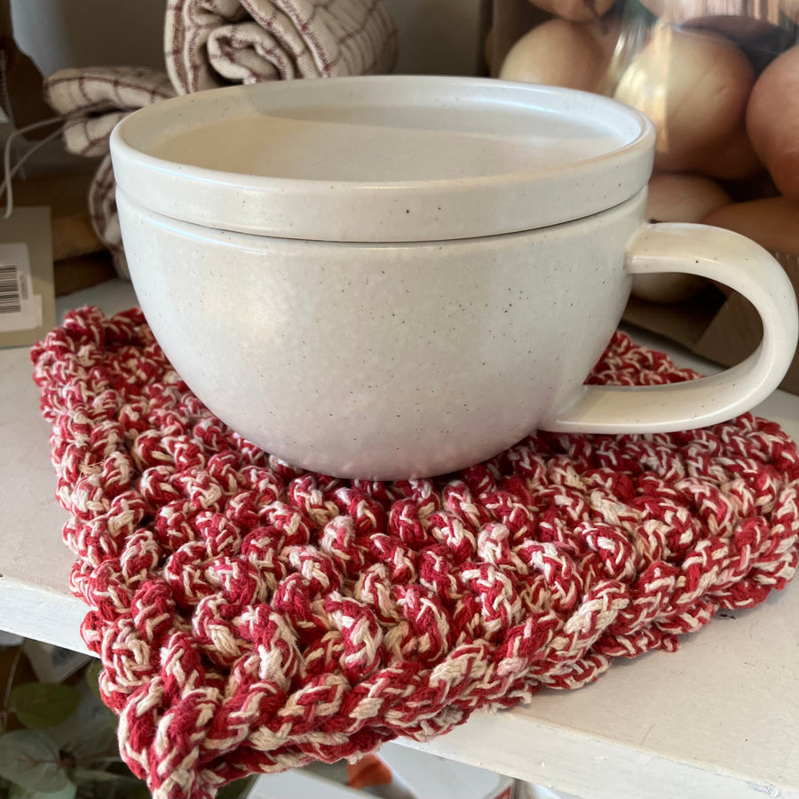 Melange Cotton Crocheted Pot Holder 8”