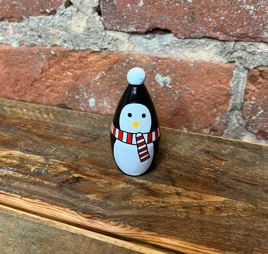 Wood Holiday Nesting Dolls 6.5”