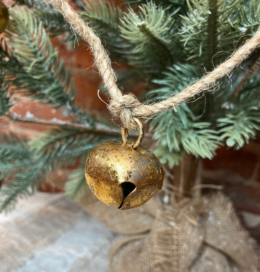 Gold Metal Jingle Bell Garland 72”