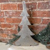 Wood/Gold Glitter Trees