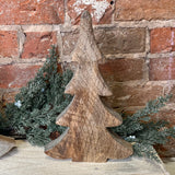 Wood/Gold Glitter Trees