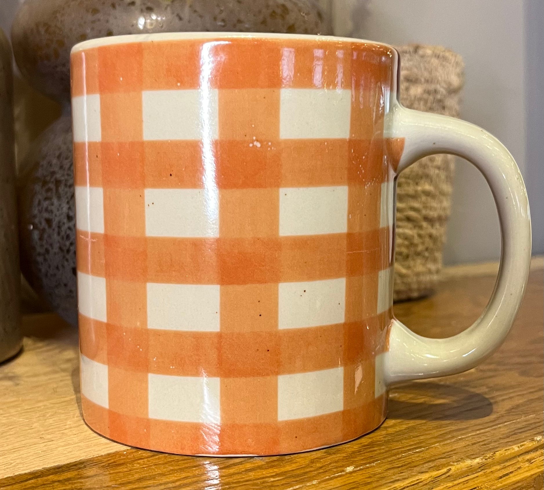 Hand-Painted Stoneware Mug 4.25”