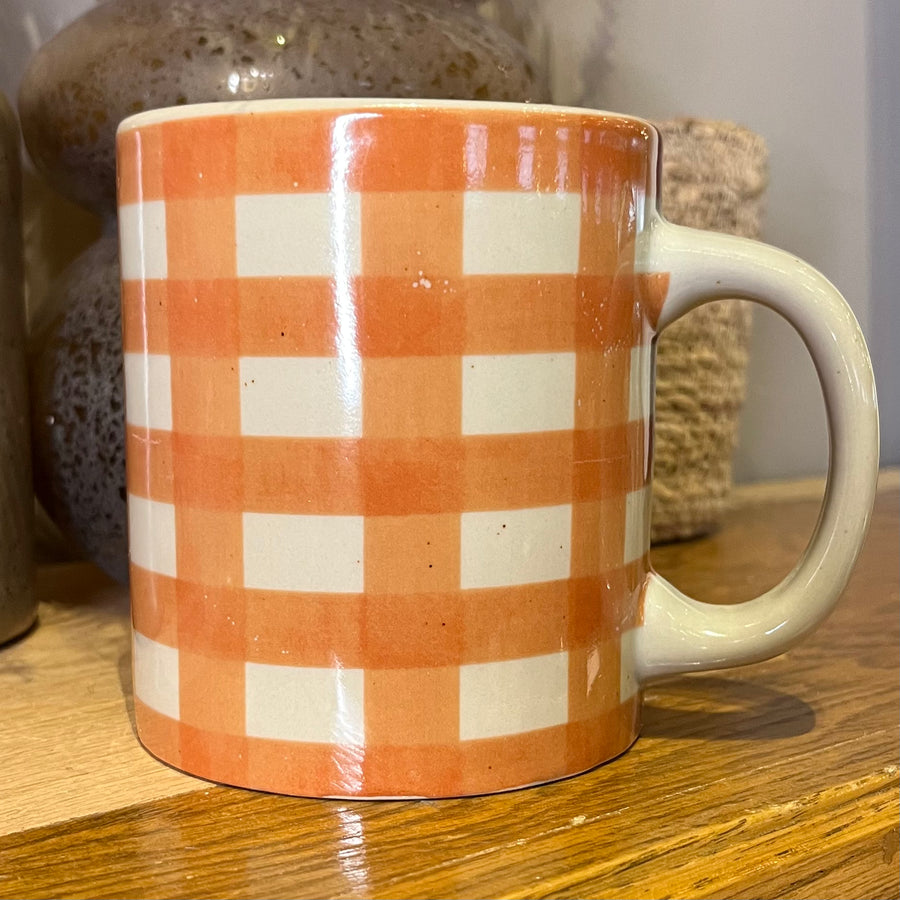 Hand-Painted Stoneware Mug 4.25”