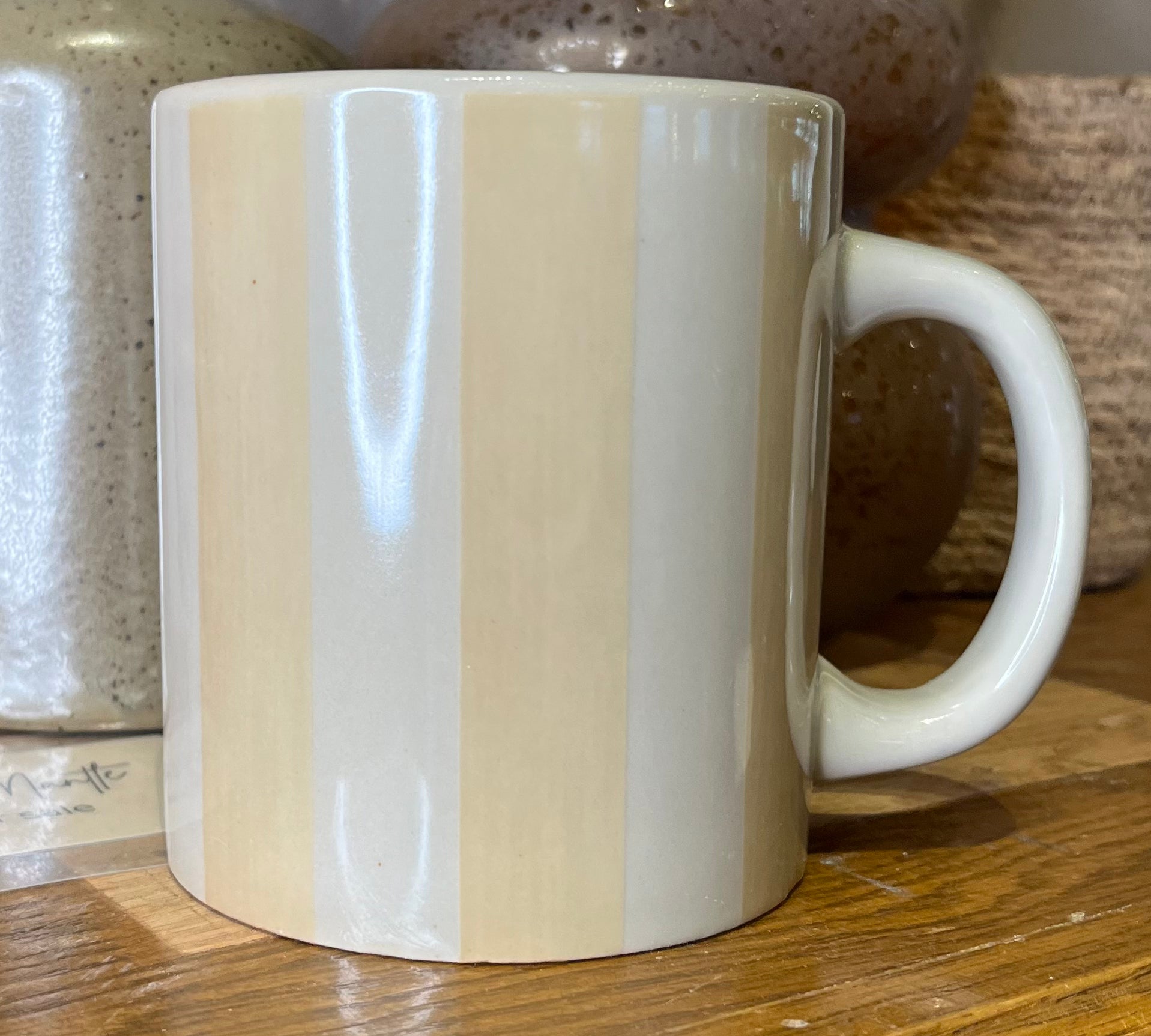 Hand-Painted Stoneware Mug 4.25”