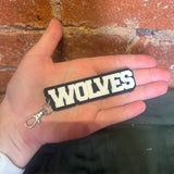 Black/White Wolves Keychain