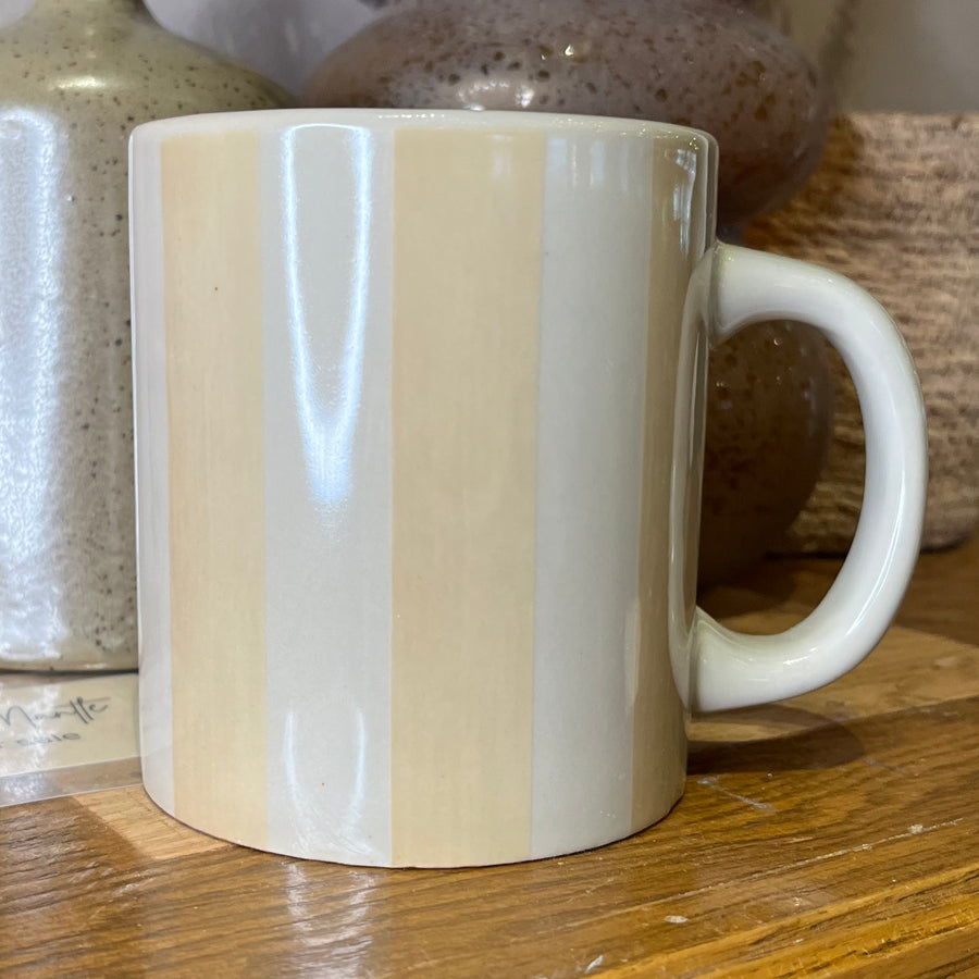 Hand-Painted Stoneware Mug 4.25”