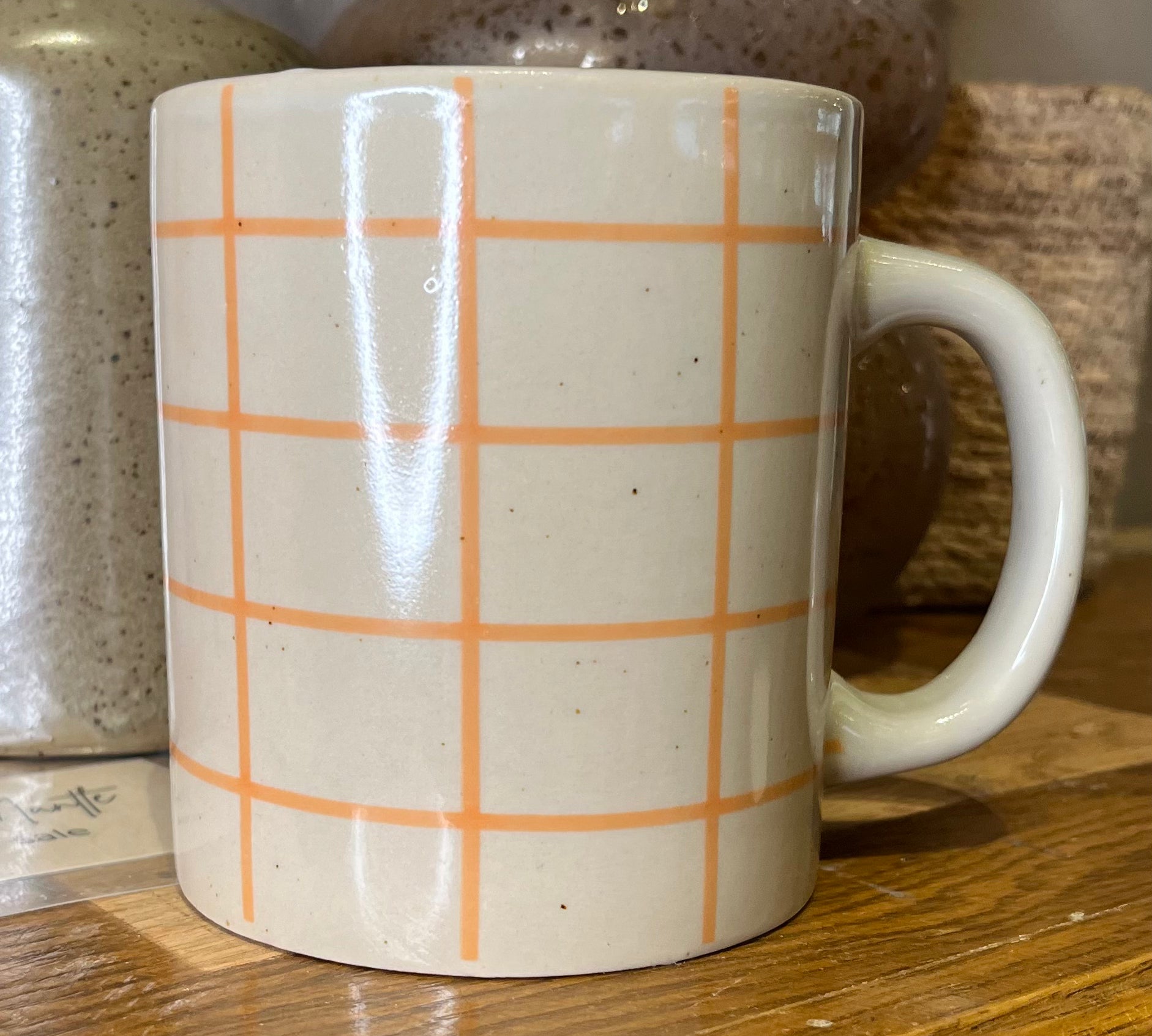 Hand-Painted Stoneware Mug 4.25”
