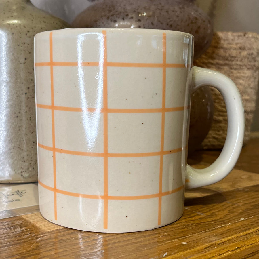 Hand-Painted Stoneware Mug 4.25”