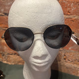 Blue Gem Metal Round Unisex Sunglasses