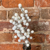 White Glitter Berry Pick 15”