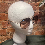 Blue Gem Large Aviator Sunglasses