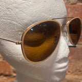 Blue Gem Large Aviator Sunglasses