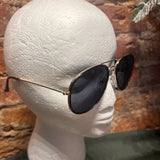 Blue Gem Large Aviator Sunglasses