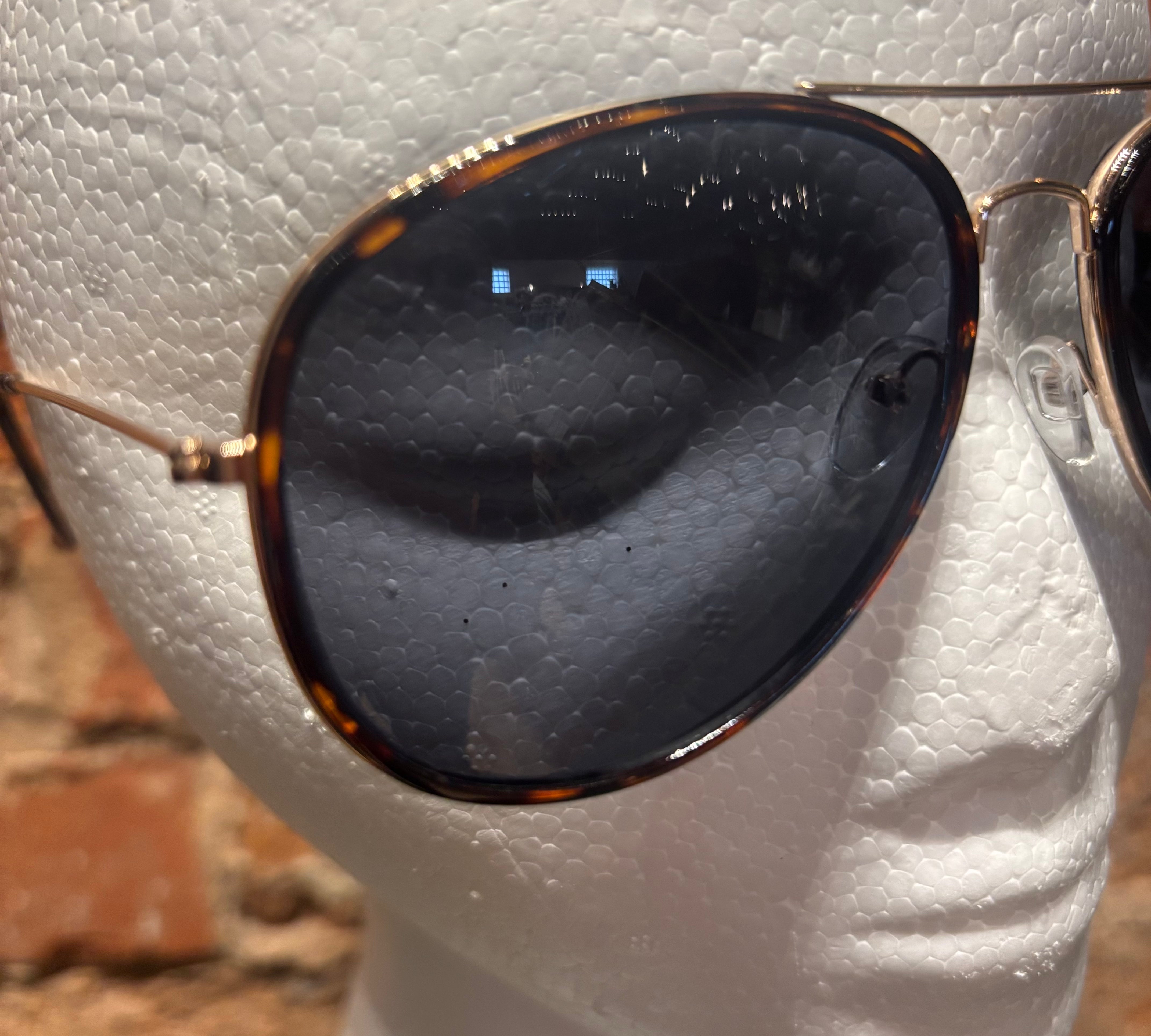 Blue Gem Large Aviator Sunglasses