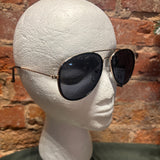 Blue Gem Large Aviator Sunglasses