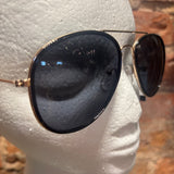 Blue Gem Large Aviator Sunglasses