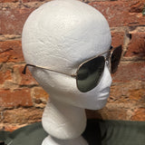 Blue Gem Square Metal Aviator Sunglasses