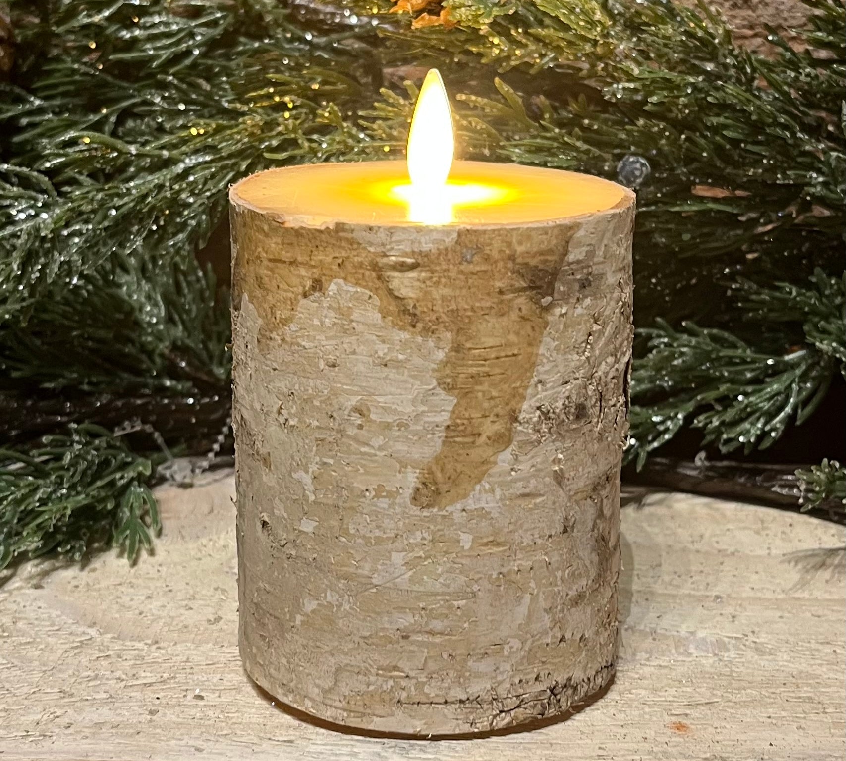 Birch Pillar Candle