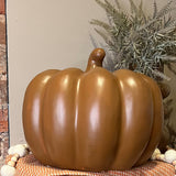 Umber Brown Ceramic Pumpkin 12x10