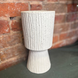 Capped Textured Vase