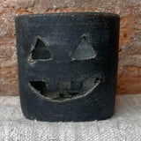 Black Clay Jack O Lantern 4"