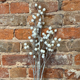 White Mini Winterberry Bush w/Silver Branches 27.5"