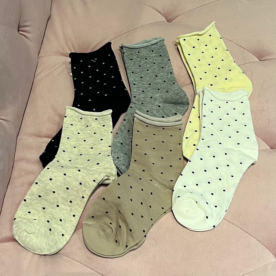 Roll up Polkadot Socks