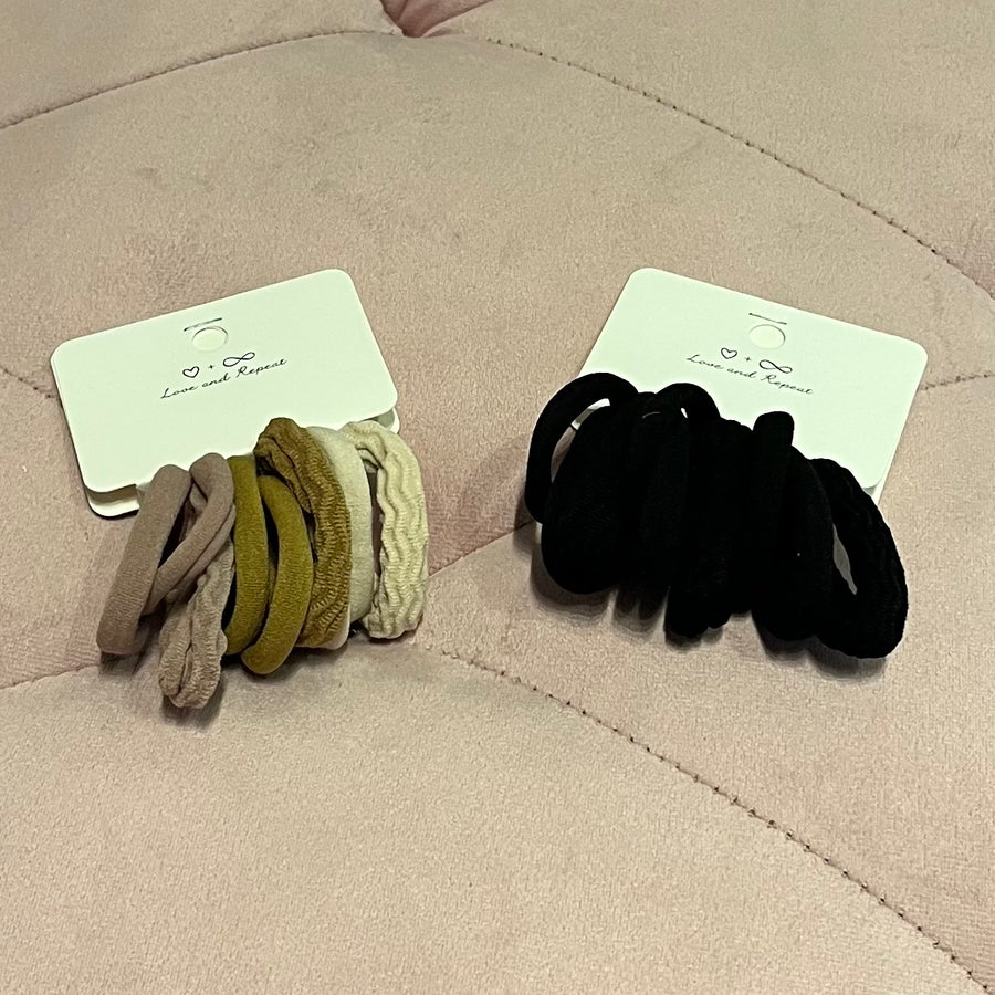 Rolled Hair Tie Set