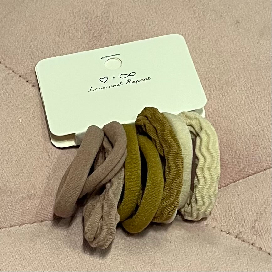 Rolled Hair Tie Set
