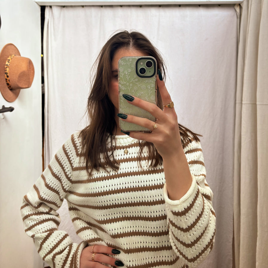 Striped Round Neck Sweater