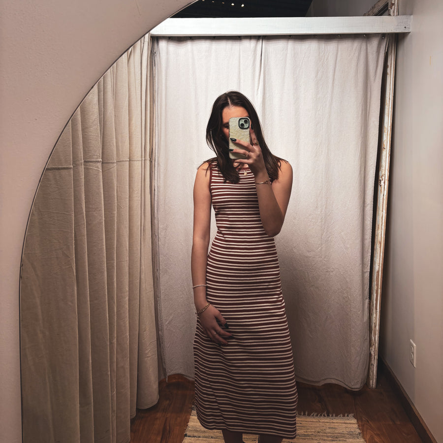 Striped Tank Midi Dress