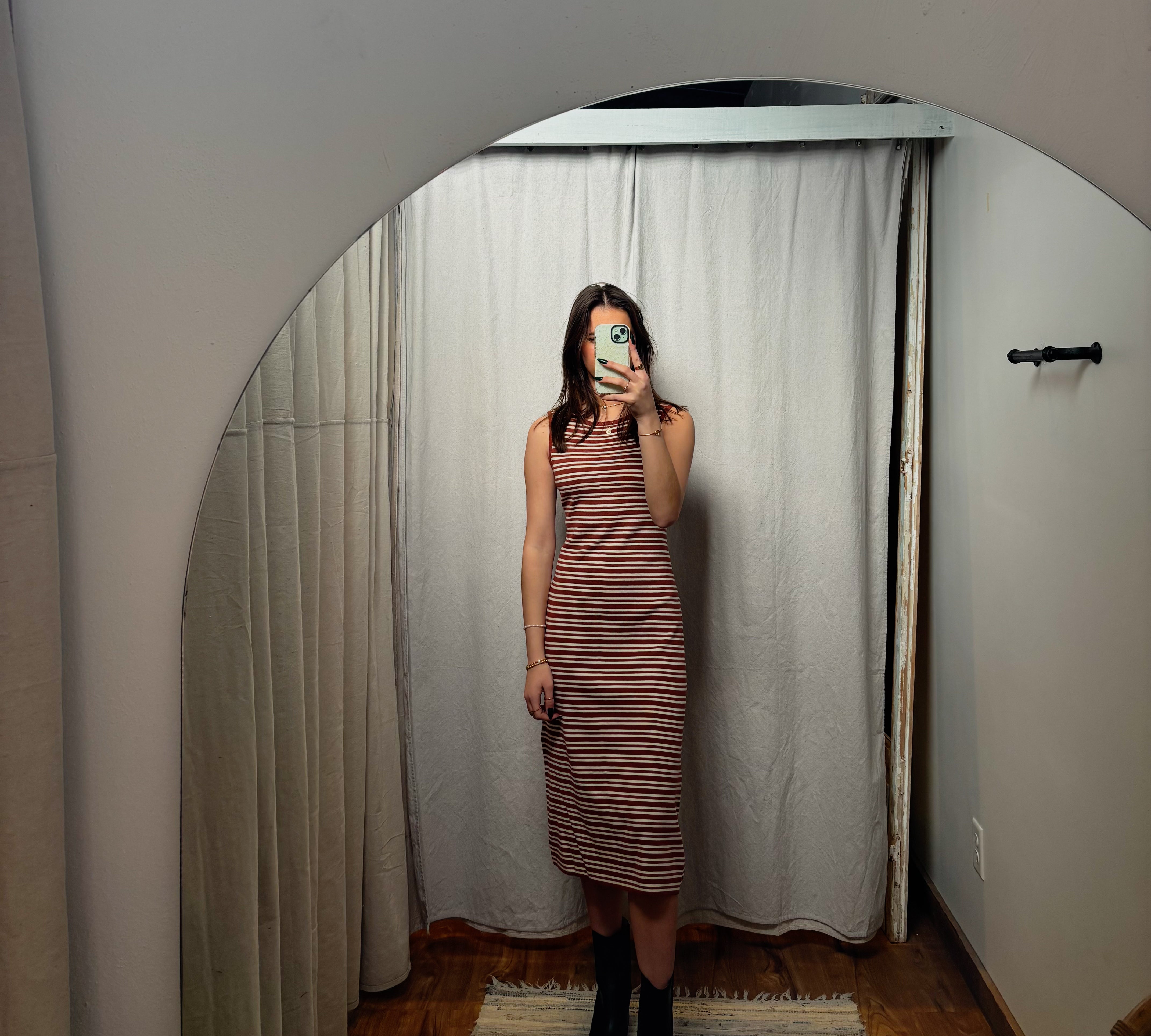 Striped Tank Midi Dress