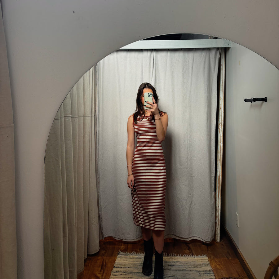 Striped Tank Midi Dress