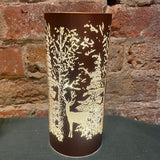 Copper Brown Lighted Tree Lantern