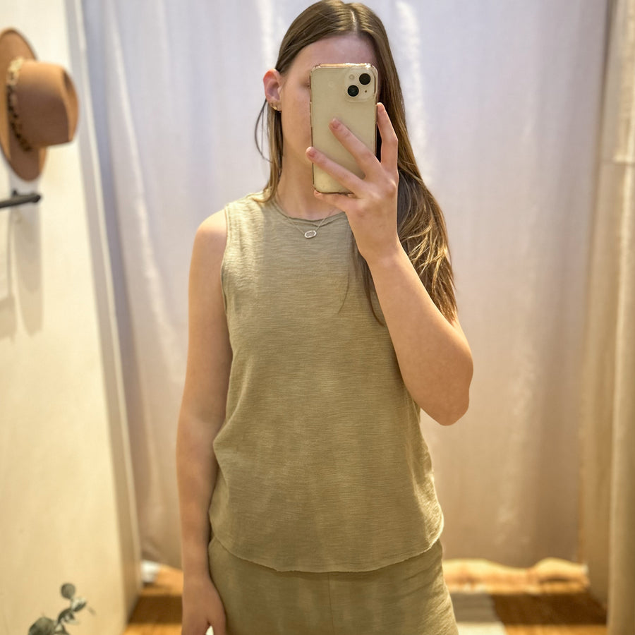 Round Neck Soft Knit Tank