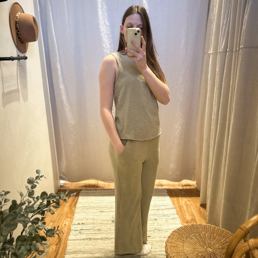 Soft Knit Wide Leg Pant