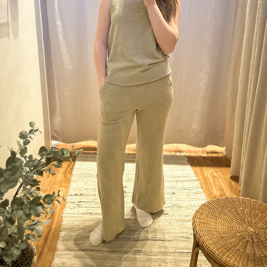 Soft Knit Wide Leg Pant