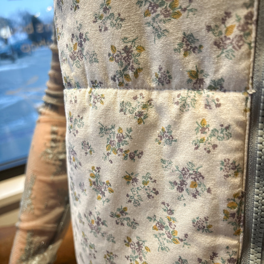 Reversible Floral Puffer Vest