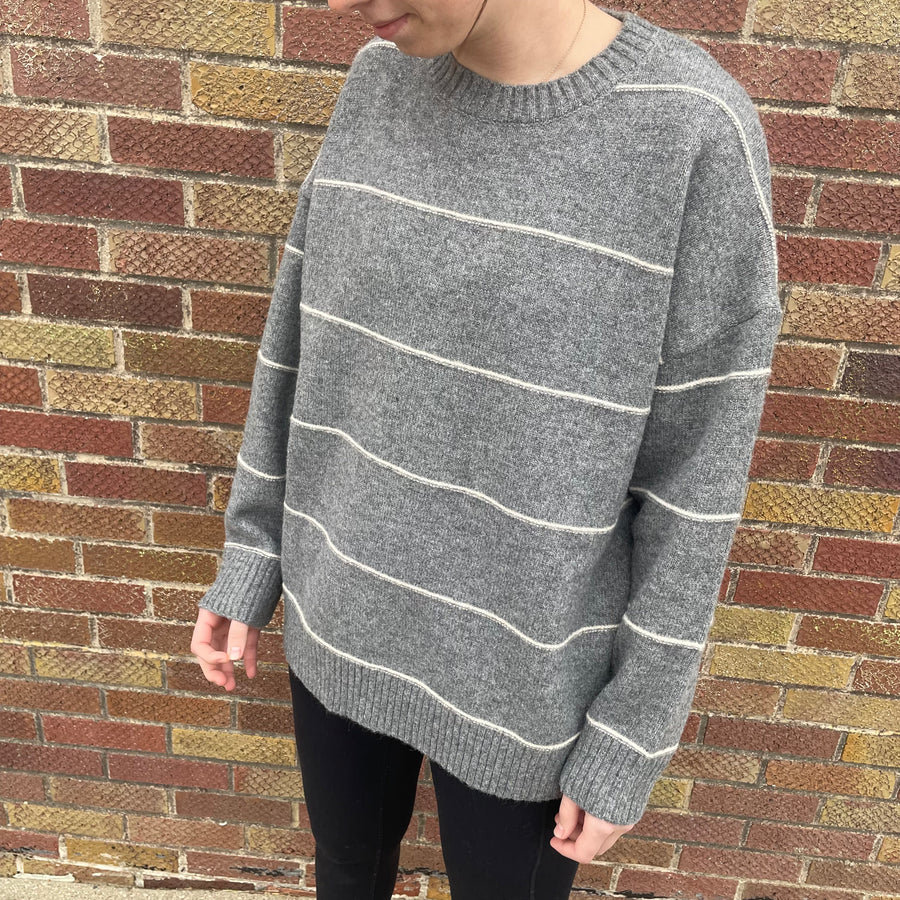 Striped Drop Shoulder Sweater