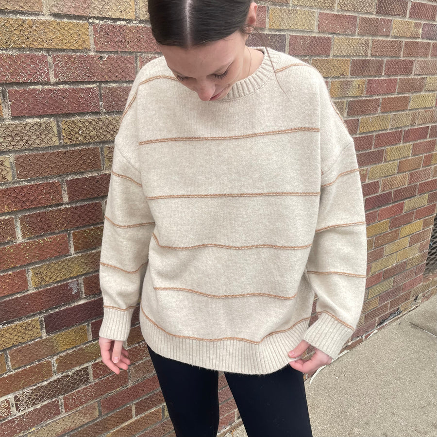 Striped Drop Shoulder Sweater