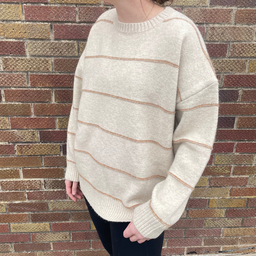 Striped Drop Shoulder Sweater