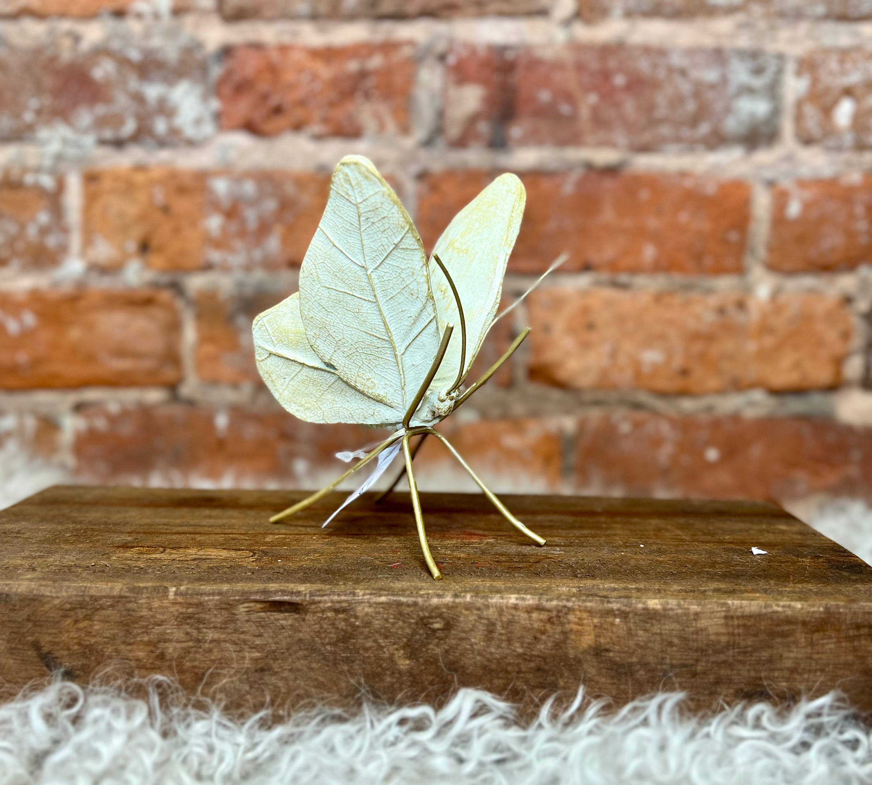 Resin Gold/White Butterfly