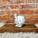 White Resin Stone Powder Farm Animal 4.5"