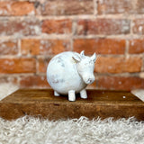 White Resin Stone Powder Farm Animal 4.5"