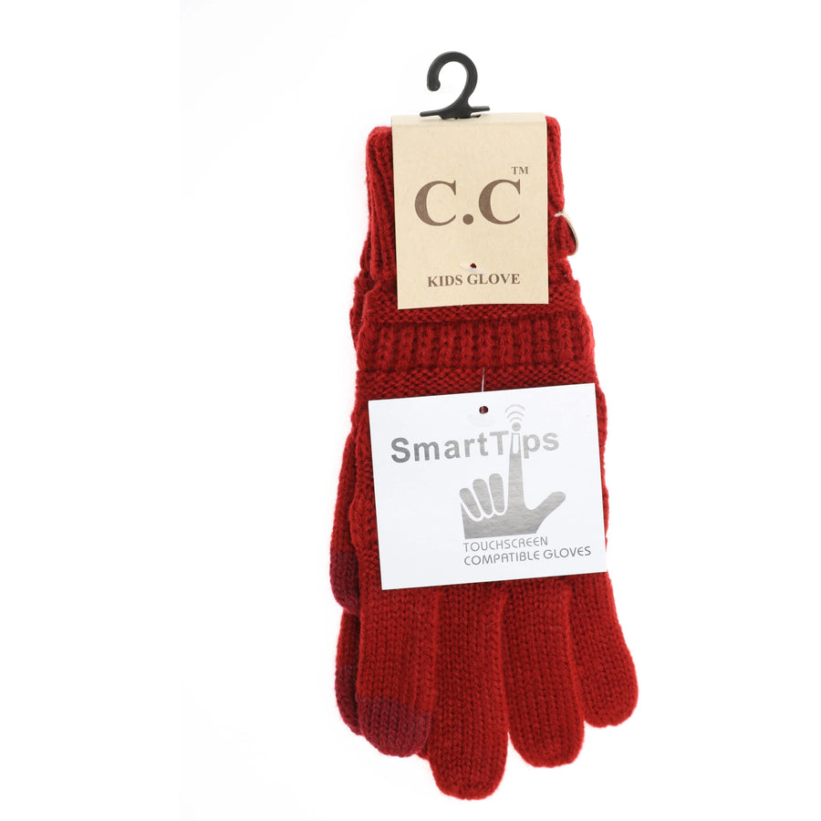 CC Kids Cable Knit Gloves