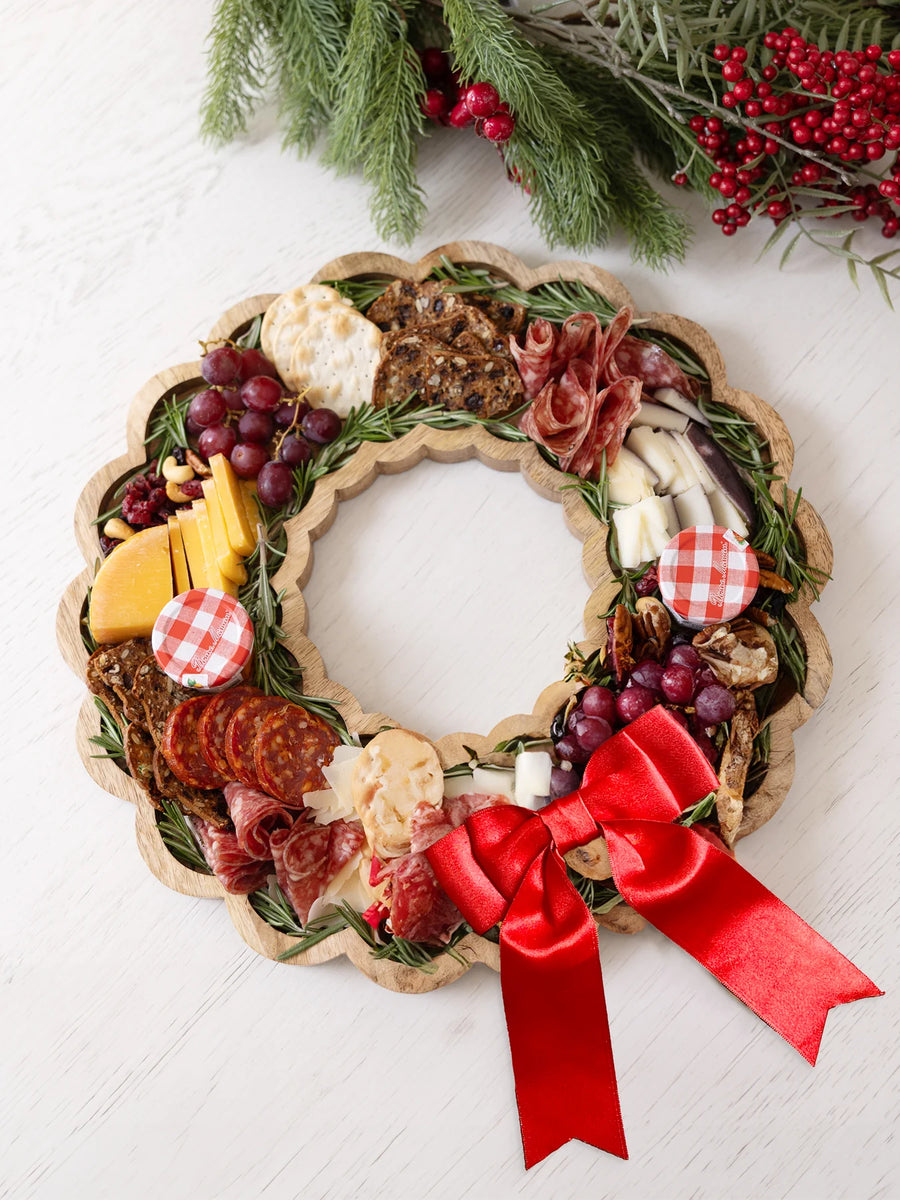 Wood Wreath Board with Bow