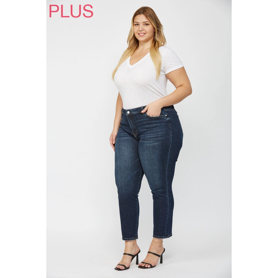 Plus Mid-Rise Cigarette Ankle Mica Jeans